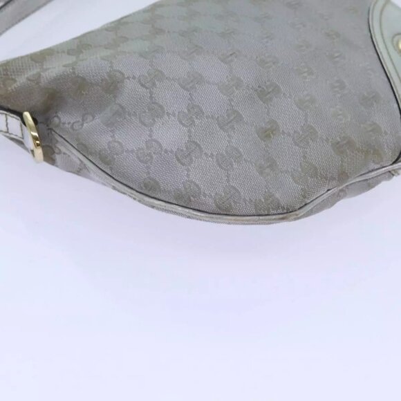 GUCCI GG Canvas Shoulder Bag Silver Auth 71301 - Picture 9 of 16